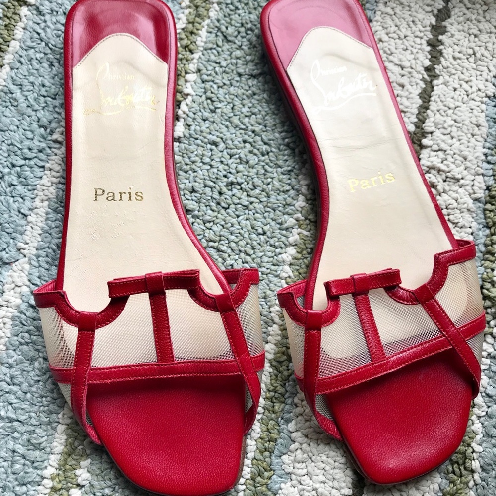 AUTHENTIC CHRISTIAN LOUBOUTIN SLIDES
